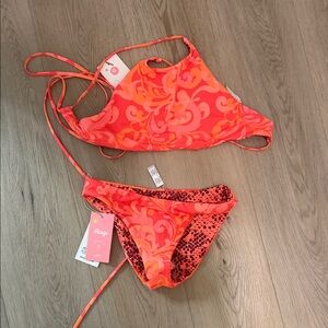 Maaji Vibrant Red and Orange Bikini